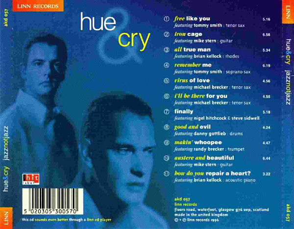 Hue & Cry - Jazz Not Jazz | Linn Records (AKD 057) - 2