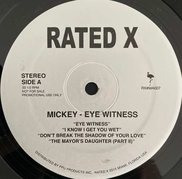 Mickey De Grand IV - Eye Witness | Rated X Records (RX#MA007) - 2