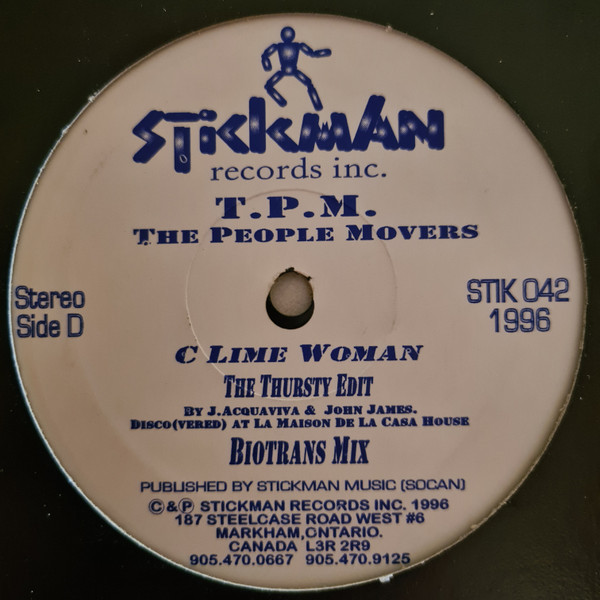 The People Movers - C Lime Woman | Stickman Records (STIK 042) - 4