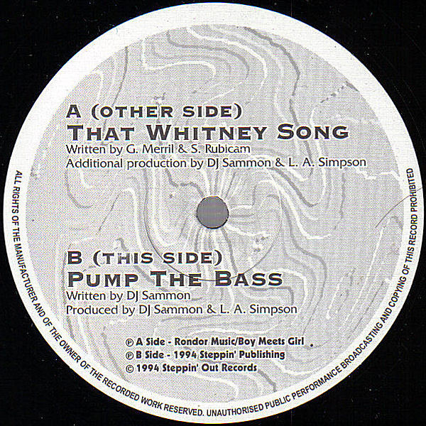 Piano City Productions - That Whitney Song | Steppin' Out Records (IAN023T) - 3