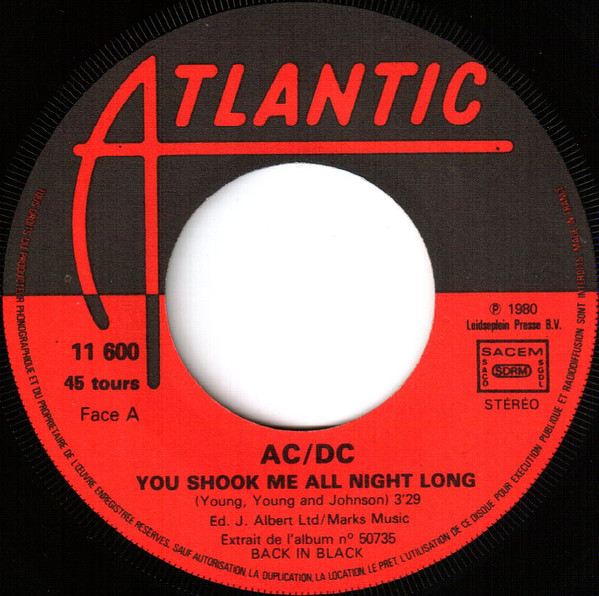 AC/DC - You Shook Me (All Night Long) | Atlantic (11 600) - 3