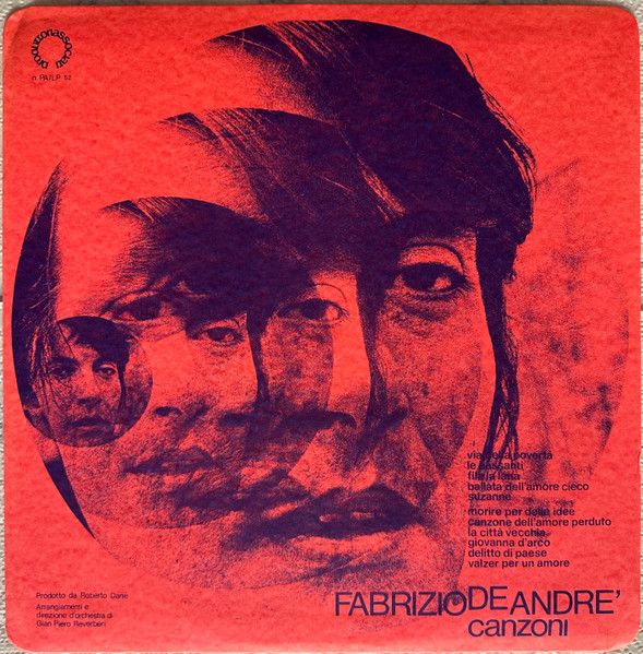 Fabrizio De André - Canzoni | Produttori Associati (PA/LP 52)