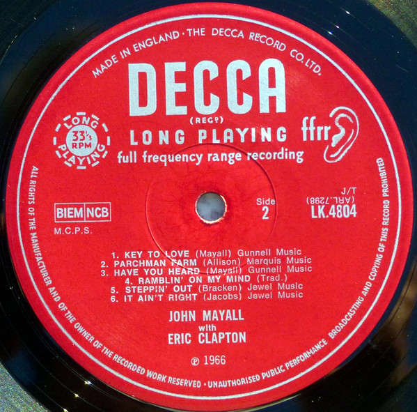 John Mayall With Eric Clapton - Blues Breakers | Decca (LK 4804) - 4 John Mayall With Eric Clapton - Blues Breakers | Decca (LK 4804) - 4