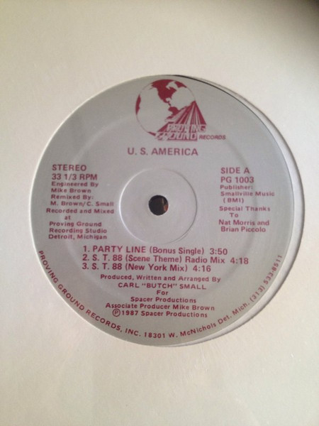 U.S. America - S.T. 88 (Scene Theme)  / Party Line | Proving Ground Records (PG 1003)
