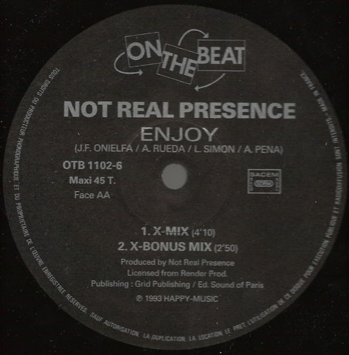 Not Real Presence - Enjoy | On The Beat (OTB 1102-6) - 3 Not Real Presence - Enjoy | On The Beat (OTB 1102-6) - 3