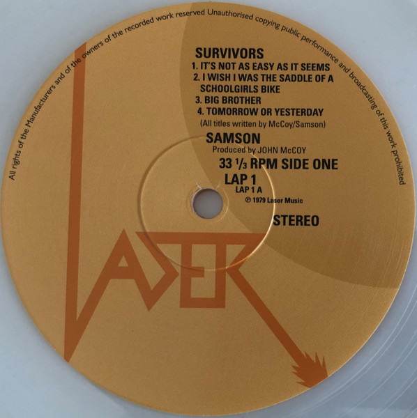 Samson - Survivors - Vinilo Transparente | Culture Factory USA, Inc. (CFU01209) - 3 Samson - Survivors - Vinilo Transparente | Culture Factory USA, Inc. (CFU01209) - 3