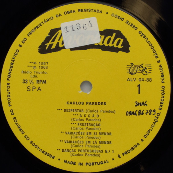 Carlos Paredes / Artur Paredes - Carlos Paredes / Artur Paredes | Alvorada (LP-S-04-88) - 3