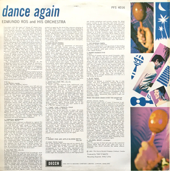Edmundo Ros & His Orchestra - Dance Again | Decca (PFS 4016) - 2 Edmundo Ros & His Orchestra - Dance Again | Decca (PFS 4016) - 2