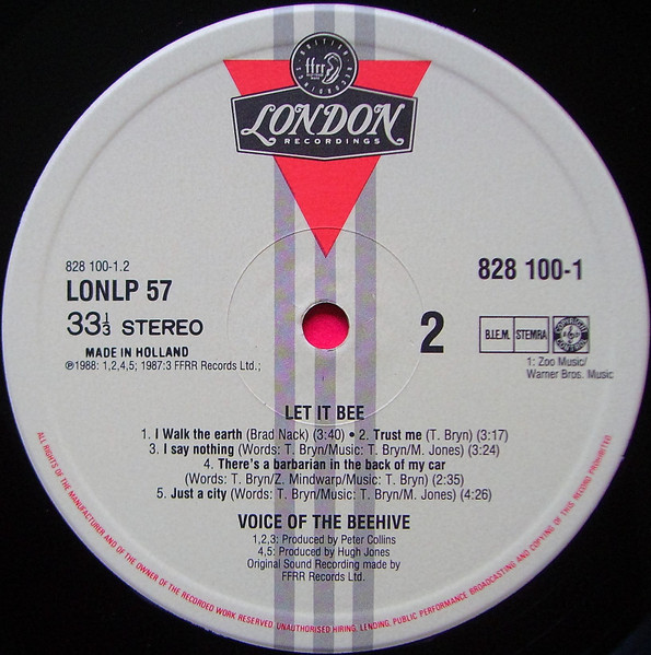 Voice Of The Beehive - Let It Bee | London Records (828 100.1) - 4