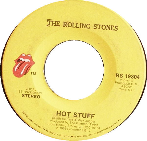 The Rolling Stones - Fool To Cry / Hot Stuff | Rolling Stones Records (RS 19304) - 2