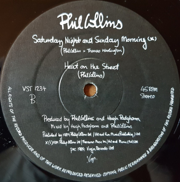 Phil Collins - Another Day In Paradise | Virgin (VST 1234) - 4