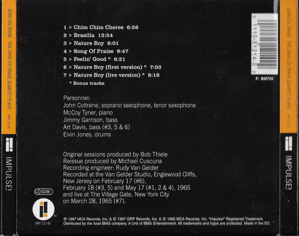 The John Coltrane Quartet - The John Coltrane Quartet Plays | Impulse! (IMP 12142) - 2