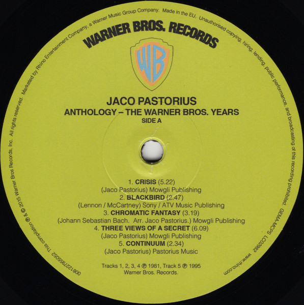 Jaco Pastorius - Anthology (The Warner Bros. Years) | Warner Bros. Records (0081227955052) - 3