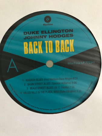 Duke Ellington , Johnny Hodges - Back To Back | WaxTimeRecords (772341) - 4 Duke Ellington , Johnny Hodges - Back To Back | WaxTimeRecords (772341) - 4
