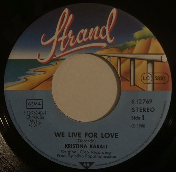 Χριστίνα - We Live For Love / Wild Places | Strand (6. 12769) - 3