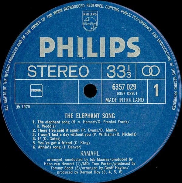 Kamahl - The Elephant Song | Philips (6357 029) - 3 Kamahl - The Elephant Song | Philips (6357 029) - 3