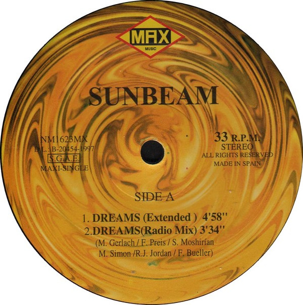 Sunbeam - Dreams | Max Music (NM1623MX) - 2