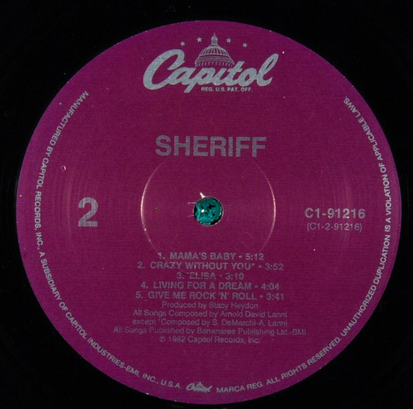 Sheriff - Sheriff | Capitol Records (C1 91216) - 4 Sheriff - Sheriff | Capitol Records (C1 91216) - 4