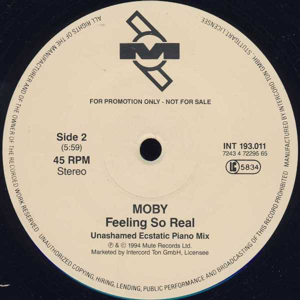 Moby - Feeling So Real | Mute (INT 193.011) - 2