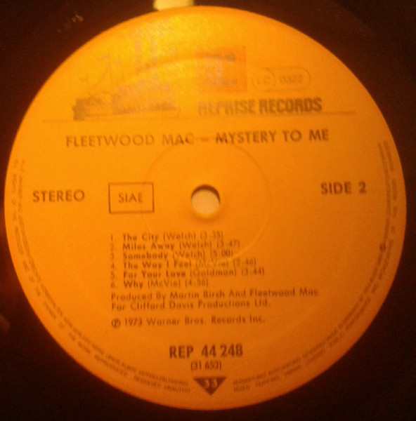 Fleetwood Mac - Mystery To Me | Reprise Records (REP 44 248) - 3