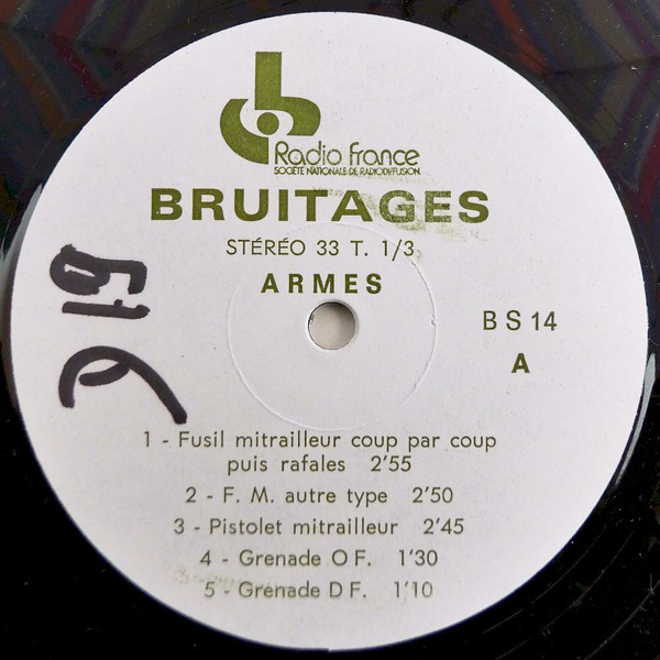 No Artist - Bruitages : Armes | Office de Radiodiffusion-Télévision Française (ORTF) (B S 14) - 3