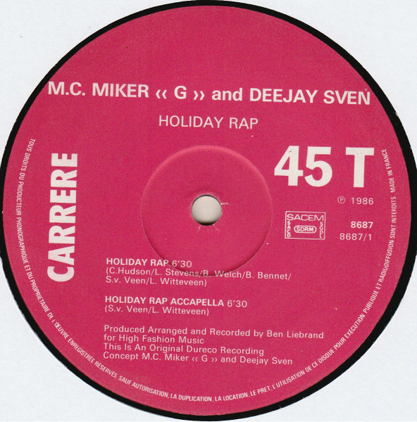 MC Miker G. & DJ Sven - Holiday Rap | Carrere (8687) - 3 MC Miker G. & DJ Sven - Holiday Rap | Carrere (8687) - 3