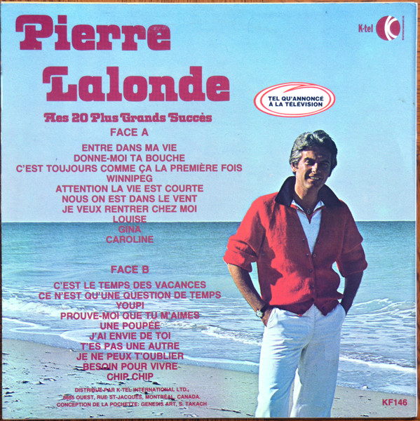 Pierre Lalonde - Hier Et Aujourd'hui: Mes 20 Plus Grands Succès [Vinyl] | K-Tel (KF146) - 2