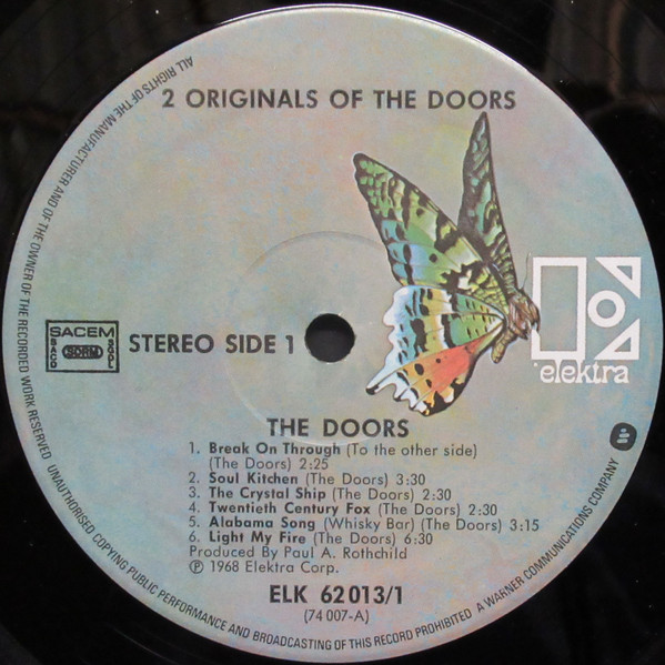 The Doors - 2 Originals Of The Doors | Elektra (ELK 62013) - 3