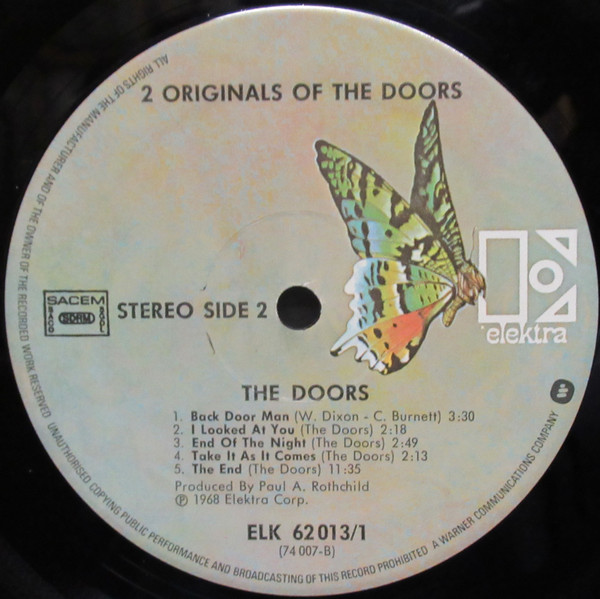 The Doors - 2 Originals Of The Doors | Elektra (ELK 62013) - 4