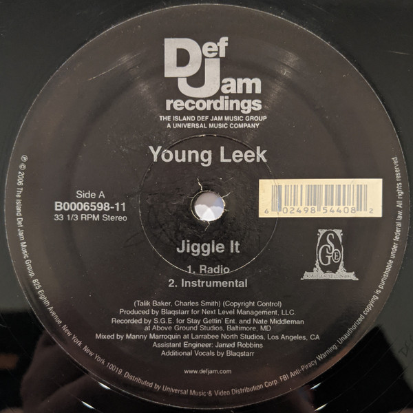 Young Leek - Jiggle It | Def Jam Recordings (B0006598-11)