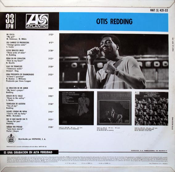 Otis Redding - My Girl Y Otros Exitos | Atlantic (HAT 421-32) - 2