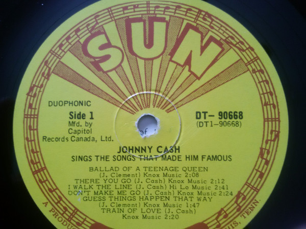 Johnny Cash - Sings The Songs That Made Him Famous | Sun (SLP 1235) - 3 Johnny Cash - Sings The Songs That Made Him Famous | Sun (SLP 1235) - 3