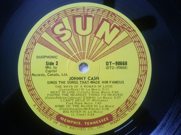 Johnny Cash - Sings The Songs That Made Him Famous | Sun (SLP 1235) - 4 Johnny Cash - Sings The Songs That Made Him Famous | Sun (SLP 1235) - 4