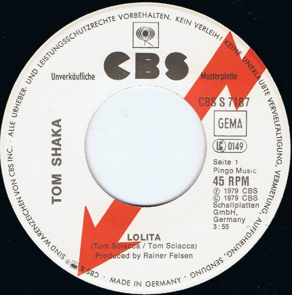 Tom Shaka - Lolita | CBS (CBS S 7187) - 3