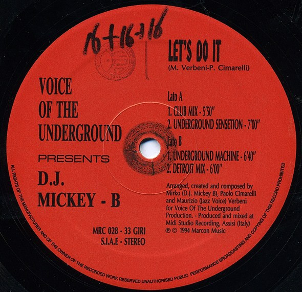 Voice Of The Underground Present Mirko Braida - Let's Do It | Marcon Music (MRC 028)