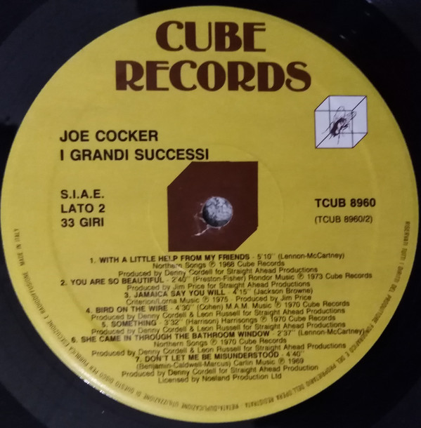 Joe Cocker - I Grandi Successi | Cube Records (TCUB 8960) - 4 Joe Cocker - I Grandi Successi | Cube Records (TCUB 8960) - 4