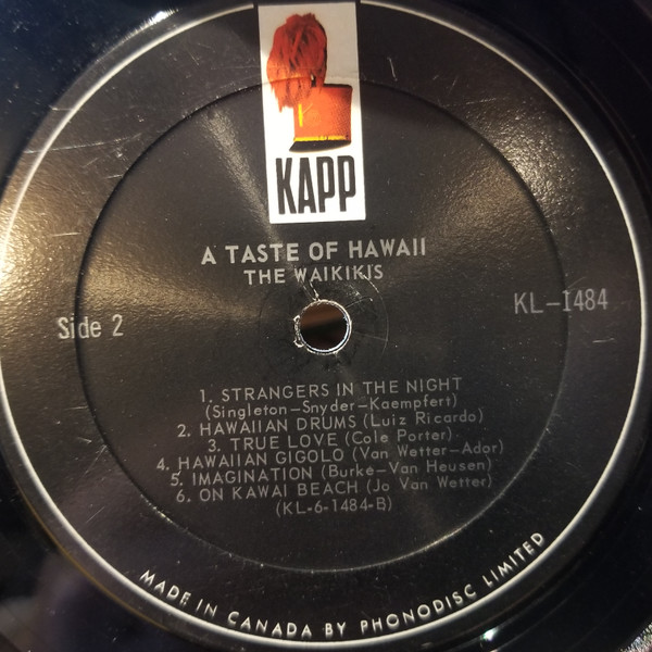 The Waikiki's - A Taste Of Hawaii [Vinyl] | Kapp Records (KL-1484) - 5