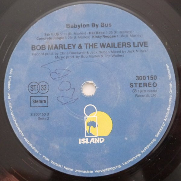 Bob Marley & The Wailers - Babylon By Bus | Island Records (300 152-406) - 4