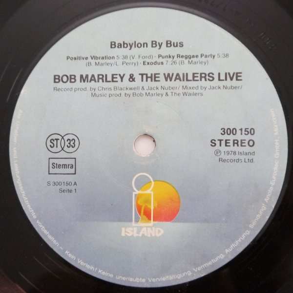 Bob Marley & The Wailers - Babylon By Bus | Island Records (300 152-406) - 3