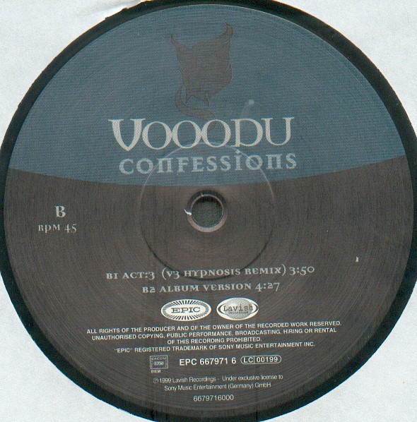 Vooodu - Confessions | Epic (EPC 667971 6) - 2