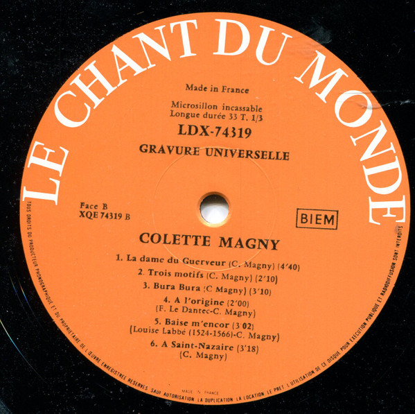 Colette Magny - Colette Magny | Le Chant Du Monde (LDX 74319) - 4 Colette Magny - Colette Magny | Le Chant Du Monde (LDX 74319) - 4