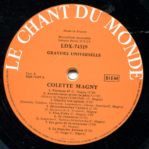 Colette Magny - Colette Magny | Le Chant Du Monde (LDX 74319) - 3 Colette Magny - Colette Magny | Le Chant Du Monde (LDX 74319) - 3