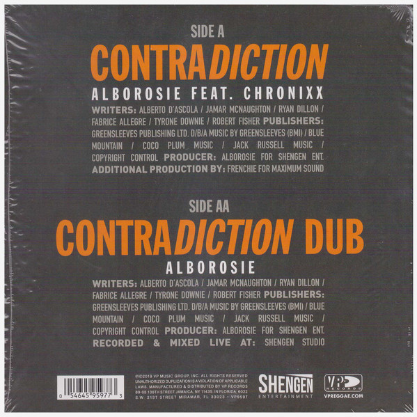 Alborosie Feat. Chronixx - Contradiction | VP Records (VP9597) - 2 Alborosie Feat. Chronixx - Contradiction | VP Records (VP9597) - 2