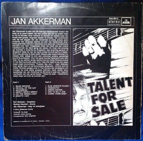 Jan Akkerman - Talent For Sale | Imperial (SALI 8012) - 2 Jan Akkerman - Talent For Sale | Imperial (SALI 8012) - 2