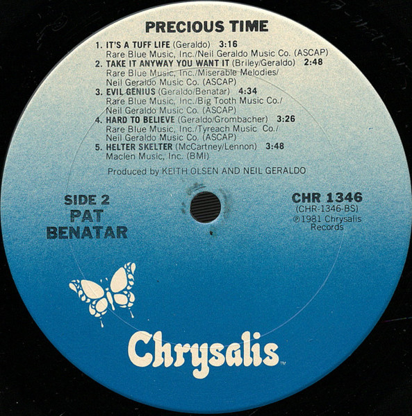 Pat Benatar - Precious Time | Chrysalis (CHR 1346) - 4 Pat Benatar - Precious Time | Chrysalis (CHR 1346) - 4