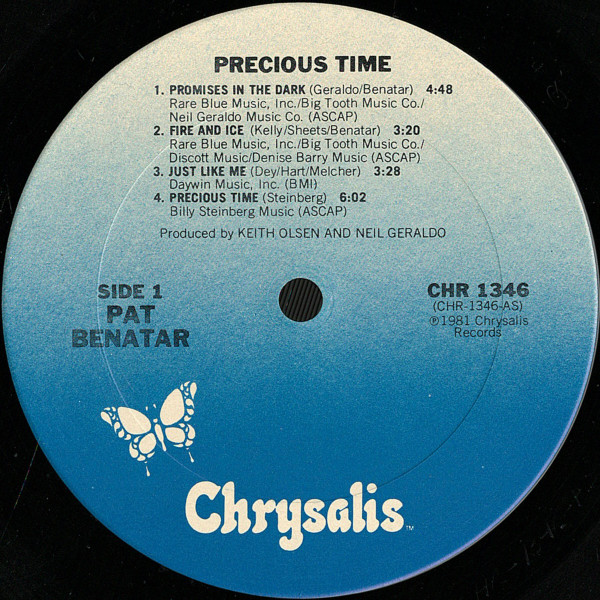 Pat Benatar - Precious Time | Chrysalis (CHR 1346) - 3 Pat Benatar - Precious Time | Chrysalis (CHR 1346) - 3