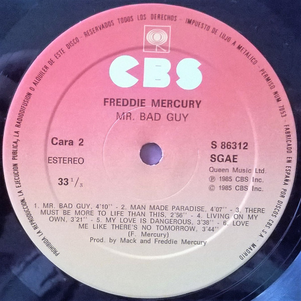 Freddie Mercury - Mr. Bad Guy | CBS (S 86312) - 4