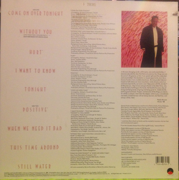 Peabo Bryson - Positive | Elektra (60753-1) - 2 Peabo Bryson - Positive | Elektra (60753-1) - 2