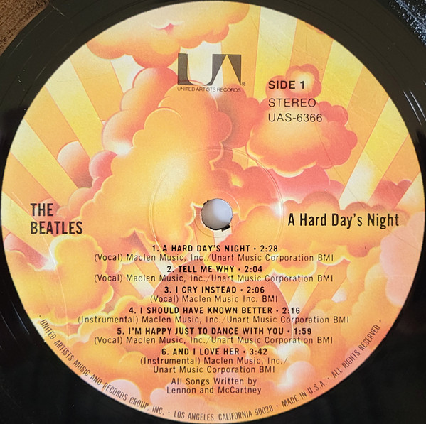 The Beatles - A Hard Day's Night (Original Motion Picture Soundtrack) | United Artists Records (UAS 6366) - 3 The Beatles - A Hard Day's Night (Original Motion Picture Soundtrack) | United Artists Records (UAS 6366) - 3