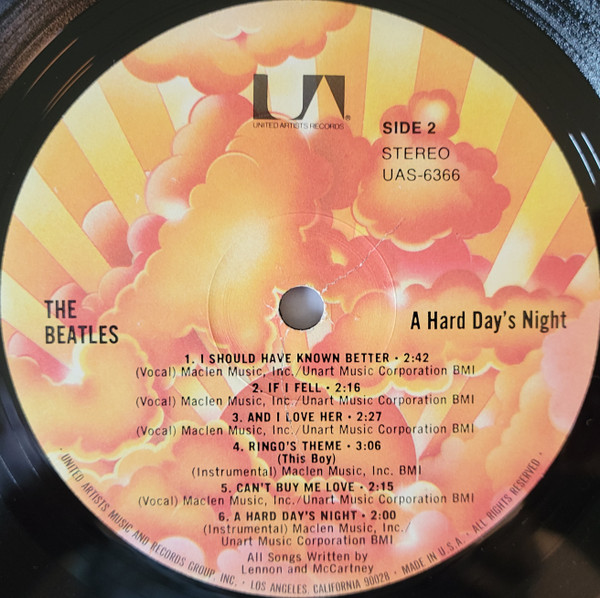 The Beatles - A Hard Day's Night (Original Motion Picture Soundtrack) | United Artists Records (UAS 6366) - 4 The Beatles - A Hard Day's Night (Original Motion Picture Soundtrack) | United Artists Records (UAS 6366) - 4
